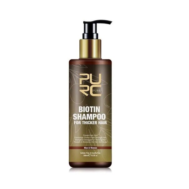 Vlasový šampon s biotinem pro rychlý růst vlasů Šampon s výtažkem ze zázvoru pro silnější a hustší vlasy pro muže i ženy Šampon na vlasy proti vypadávání 300 ml 1