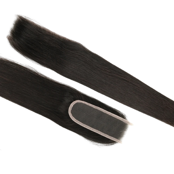 Vlasový uzávěr closure 55,9 cm krajka 5,1 x 15,2 cm ze 100% lidských vlasů rovná textura tmavý odstín na prodloužení vlasů 1