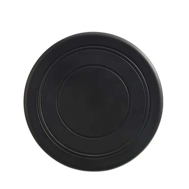 Vliegende schijf voor honden en katten siliconen 17,8 cm kleurig bijtbestendig interactieve speelgoed voor training en apport zwart