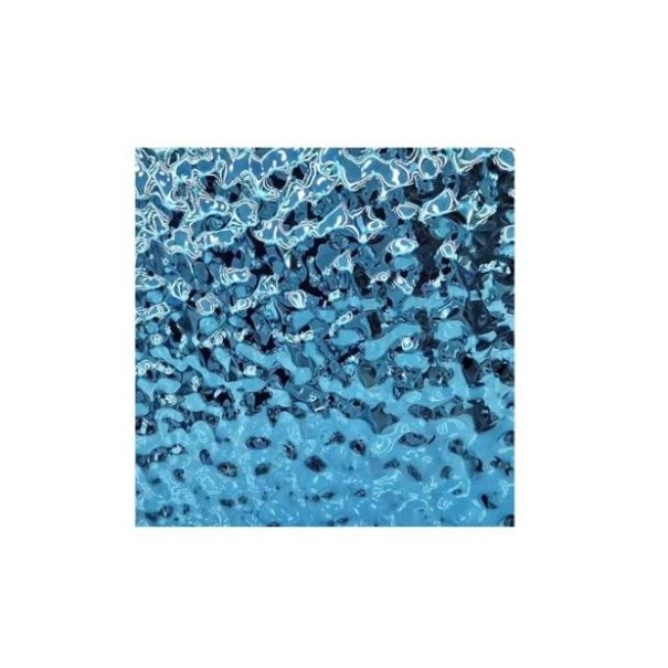 Vlnitá nástenná dekorácia 50–120 cm 3D efekt PVC Moderný plastický panel na stenu Dizajnová interiérová dekorácia svetlo modrá