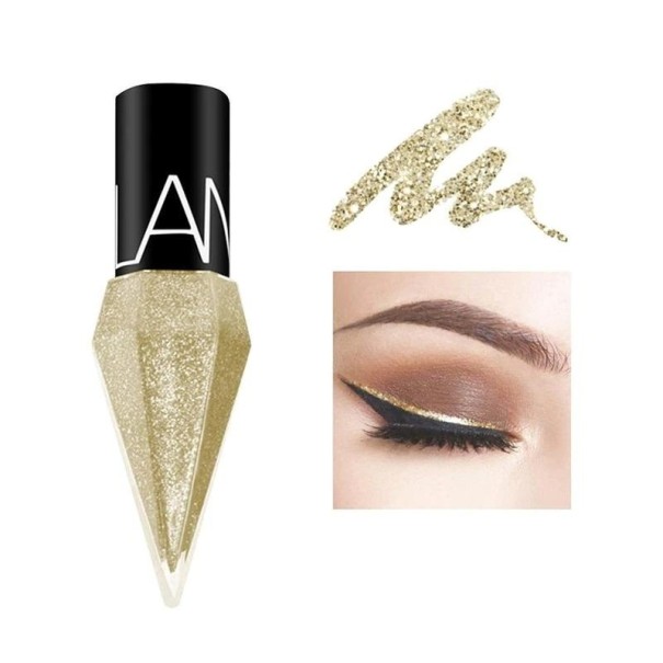 Vloeibare eyeliner met glitter goud
