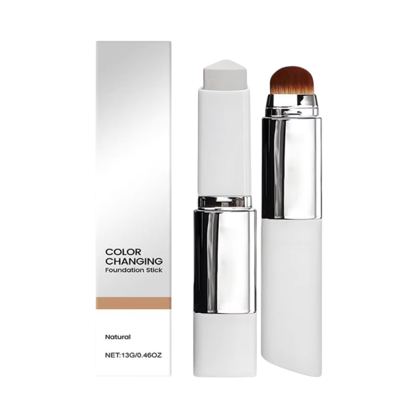 Vloeibare make-up in een stick 2-in-1 met kwastje Hydraterende verhelderende make-up die van kleur verandert Natuurlijke dekking voor alle Natural