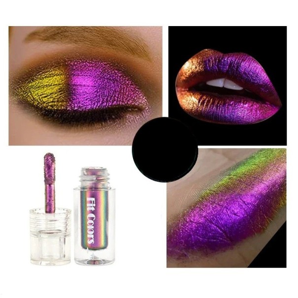 Vloeibare oogschaduw met metallic effect Vloeibare lippenstift met metallic effect Glanzende oogschaduw 3 ml Universele make-up 6