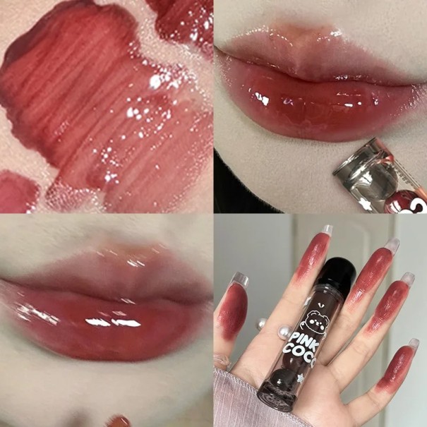 Voděodolná lesklá tekutá rtěnka Pink Coco Intenzivní barva Syté odstíny Hladká aplikace Odolná proti rozmazání Luxusní lesk 2,7 g 5