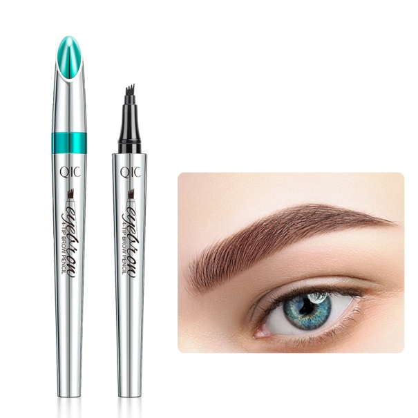 Voděodolná tekutá tužka na obočí 12,8 cm s 4 hroty pro precizní úpravu obočí 1 g Přírodní efekt Dlouhotrvající make-up Red Brown