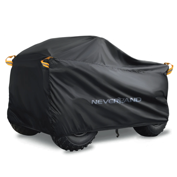 Voděodolný ochranný obal na čtyřkolku 220 x 98 x 106 cm Kryt proti dešti prachu UV záření Outdoor zakrývací plachta s elastickým lemem 1