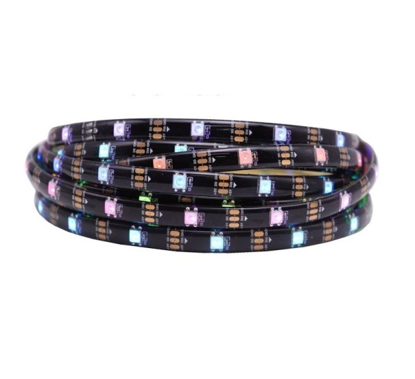 Vodeodolný RGB LED pásik J279 čierna 4 m