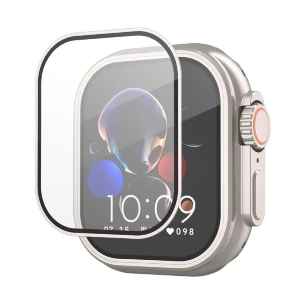 Vodotesné tvrdené sklo pre Apple Watch Ultra 49 mm HD ochrana displeja pre iWatch Ultra 1 2 Ochranná fólia proti poškriabaniu zlato-strieborná