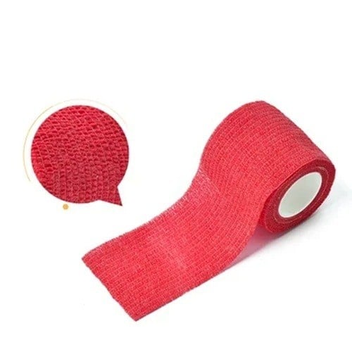 Vodotěsný elastický obvaz 5 cm x 4.5 m Samodržící obvaz na sport Zranění kloubů Prstů Elastická bandáž První pomoc červená
