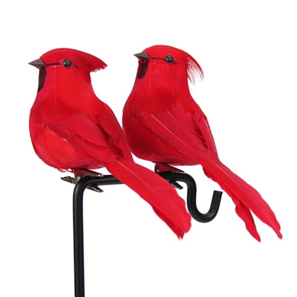 Vogel decoratie rood