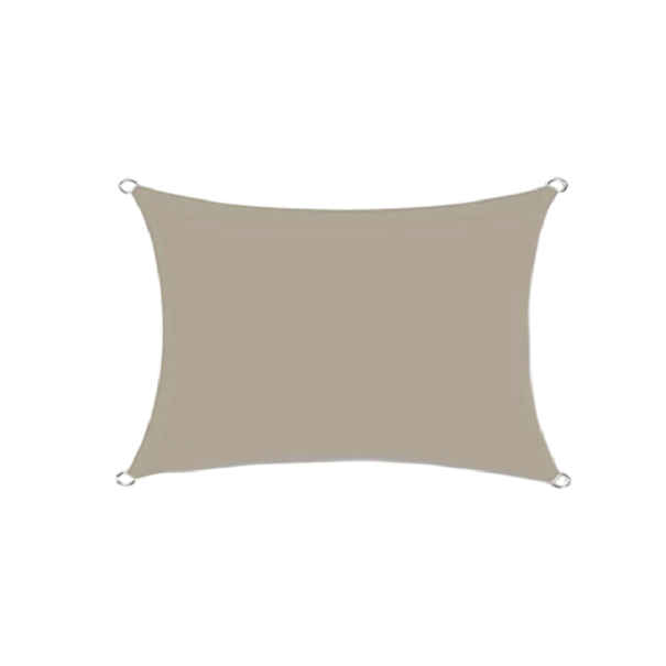 Voile d’ombrage imperméable 3x6 m Protection UV de jardin contre le soleil et la pluie avec maille en acier inoxydable et corde de fixation pour terrasses, cours et pique-niques kaki