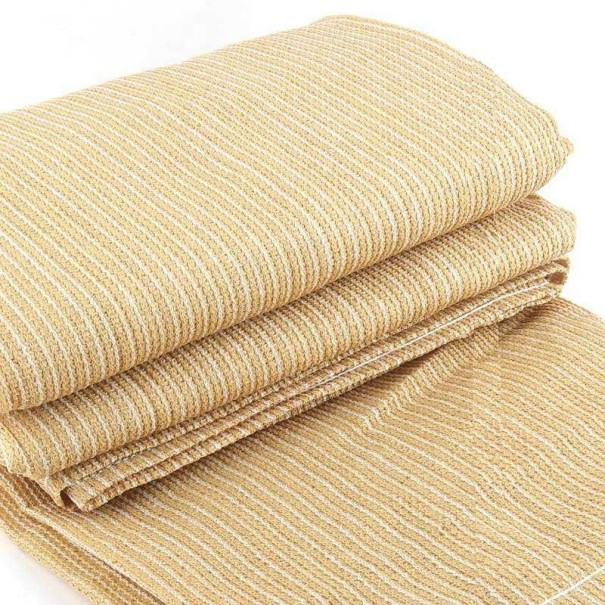 Voile d'ombrage sans fixation par câble beige 6 m 1 m