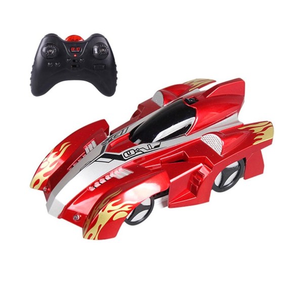 Voiture antigravitationnelle rouge
