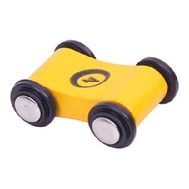 Voitures en bois 2 pcs jaune