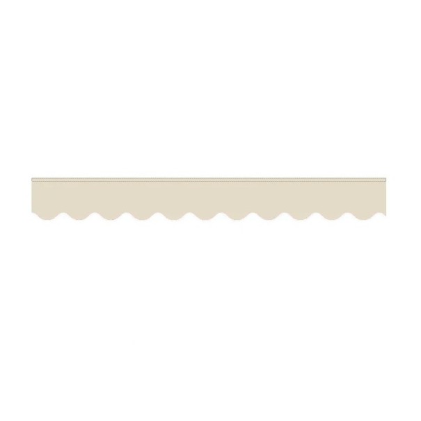 Volant pour auvent et pare-soleil 385 × 23 cm en polyester imperméable bord décoratif pour balcon terrasse et pergola Beige