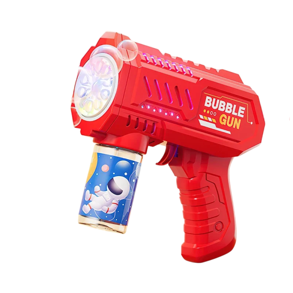 Volautomatische bellenpistool kinder speelgoed plastic set voor buitenspellen en feesten veilig voor kinderen kleurrijk rood