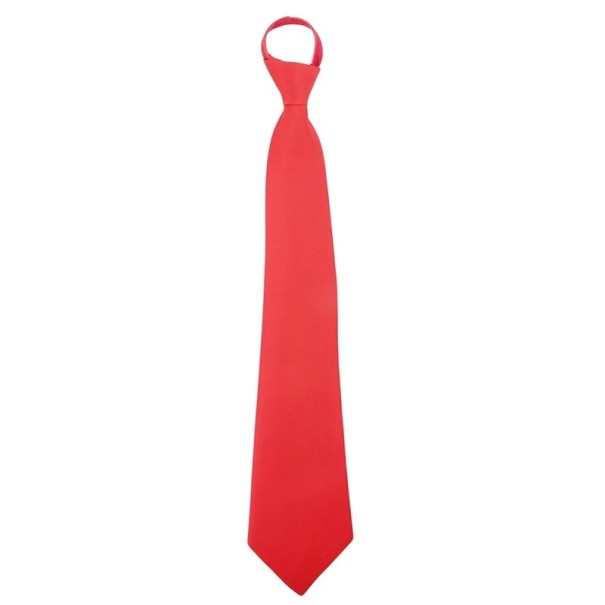 Voorgestrikte unisex kabelbinder 43,5 x 8 cm Effen stropdas Elegante stropdas voor mannen en vrouwen Eenvoudig te bevestigen Snel aan te trekken rood