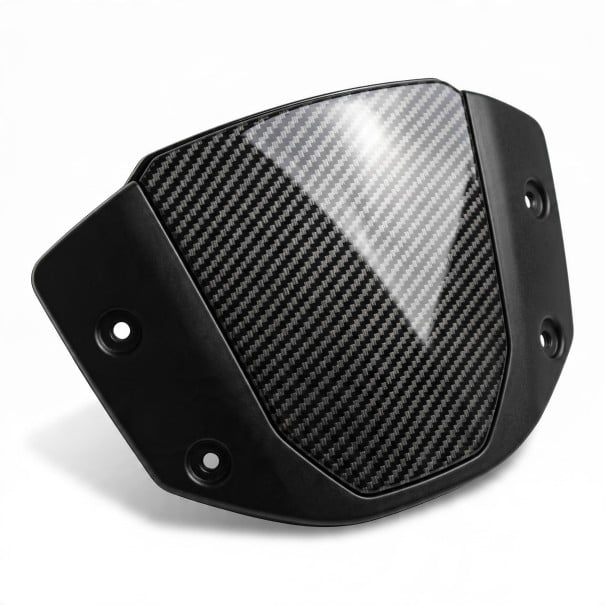 Voorruit voor motorfiets Honda CB650R 2019–2022 en CB1000R 2018–2020 Carbonpatroon Kunststof schild Zwart Montagekit Windbescherming 1