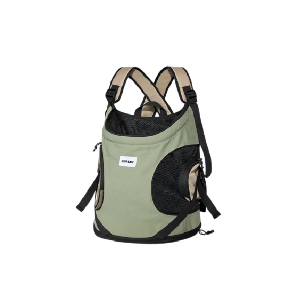 Vorderer Brustrucksack für den Transport von Katzen bis 6 kg Haustier-Rucksack Mit überkreuzten Trägern Reisetasche 36 x 35 x 20 cm grün