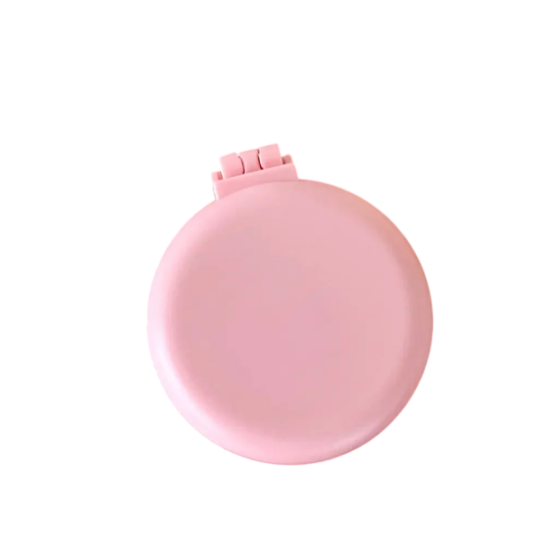 Vouwbare stylingkam met spiegel 6,5 x 7,5 cm Draagbare massagekam voor het doorboren van haar Compacte reiskam roze