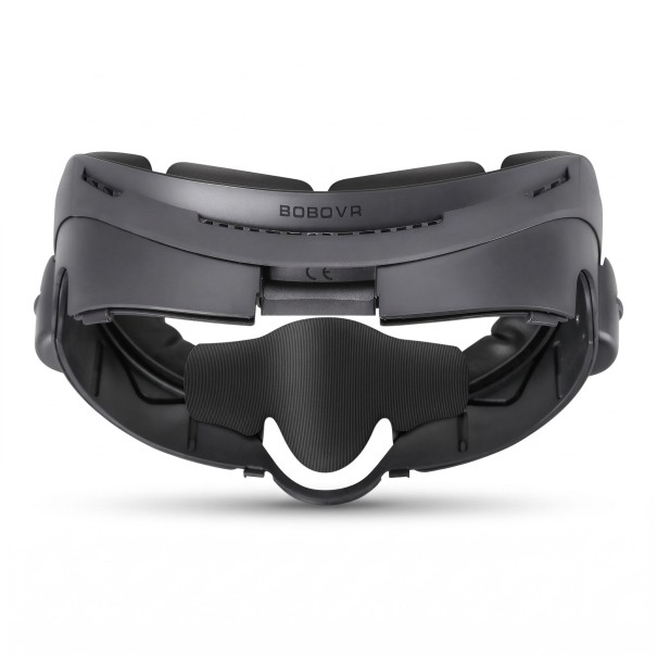 VR headsethez készült arcrész, állítható látómezővel, párnázott kerettel, orrkényszerítővel és szellőzőnyílásokkal, sötétszürke színben 1