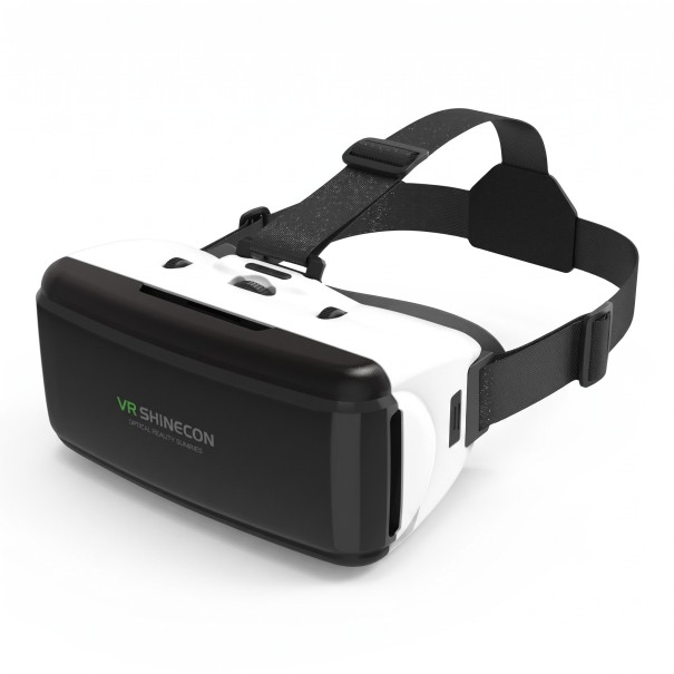 VR szemüveg mobiltelefonokhoz 4,5-től 6,53 hüvelykig 3D VR sisak állítható fejpánttal fehér és fekete színben 1