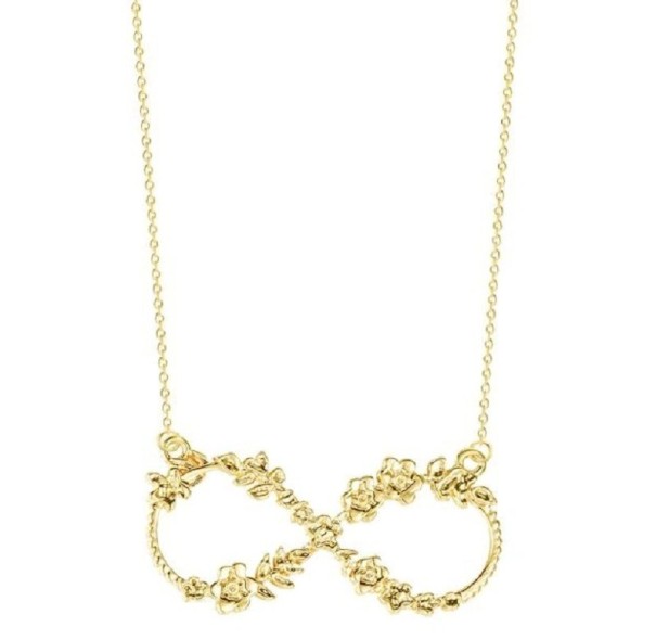 Vrouwen infinity ketting D307 goud