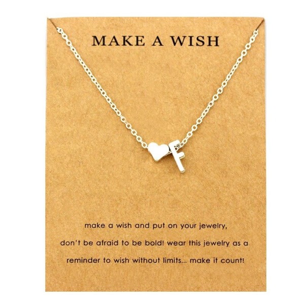 Vrouwen letter- en hartketting F