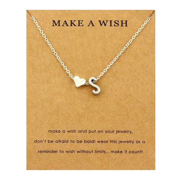 Vrouwen letter- en hartketting S