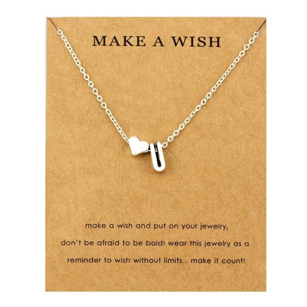 Vrouwen letter- en hartketting U
