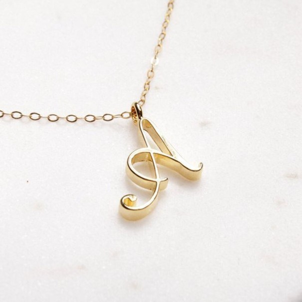 Vrouwen letter ketting A