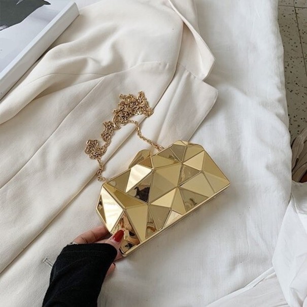 Vrouwen plastic handtas goud