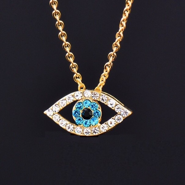 Vrouwenoog ketting goud 42 cm