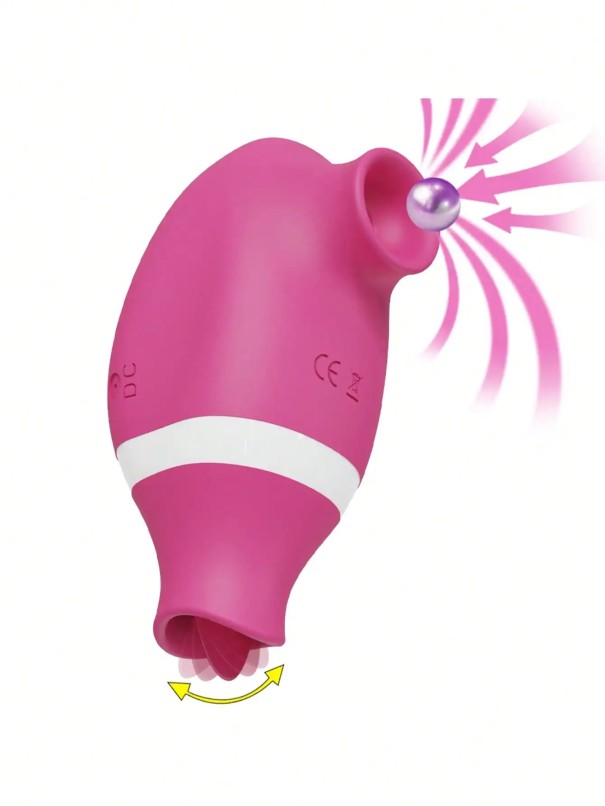 Vrouwenwomanizer van siliconen, 8,5 x 4 cm, USB-opladen, 10 stimulatiestanden, discrete verpakking wijnrood