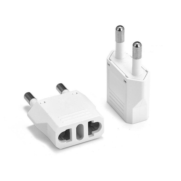 VS/EU-stroomadapter 10 stuks wit
