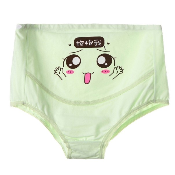 Vtipné těhotenské kalhotky zelená S