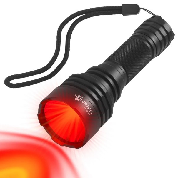 Výkonné LED svietidlo s červeným svetlom 350 m Dlhý dosah Vysoký výkon Pre outdoor aktivity, lov, camping, taktické použitie Svietidlo s červeným svetlom čierna