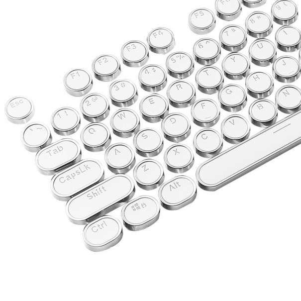 Vyměnitelné klávesy do klávesnice kulaté bílá