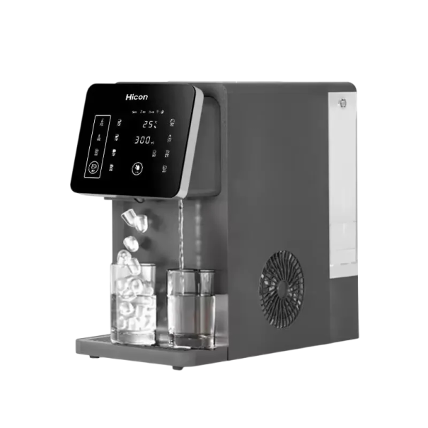 Výrobník ledu a dávkovač vody Hicon hzby-20 3 v 1 stolní domácí spotřebič s dotykovým panelem výška 395 mm 220 V 50 Hz a 2200 W 1