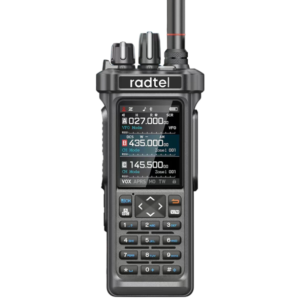 Vysílačka Radtel RT-950 PRO ruční radiostanice s GPS a APRS 10 W Bluetooth tri-standby černá pro amatérské vysílání a monitoring 1
