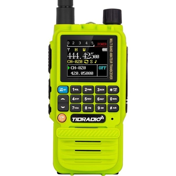 Vysílačka TIDRADIO H3 GMRS radiostanice s dlouhým dosahem AM a FM letecké pásmo 199 kanálů Type-C nabíjení a programování přes aplikaci zelená