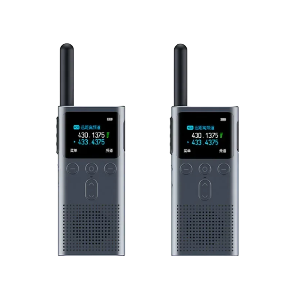 Vysílačka Xiaomi Walkie Talkie 2S s výkonem 4 W dosah 5 km barevný displej 1,77 palce USB-C hmotnost 139,5 g tmavě šedá na výlety 1