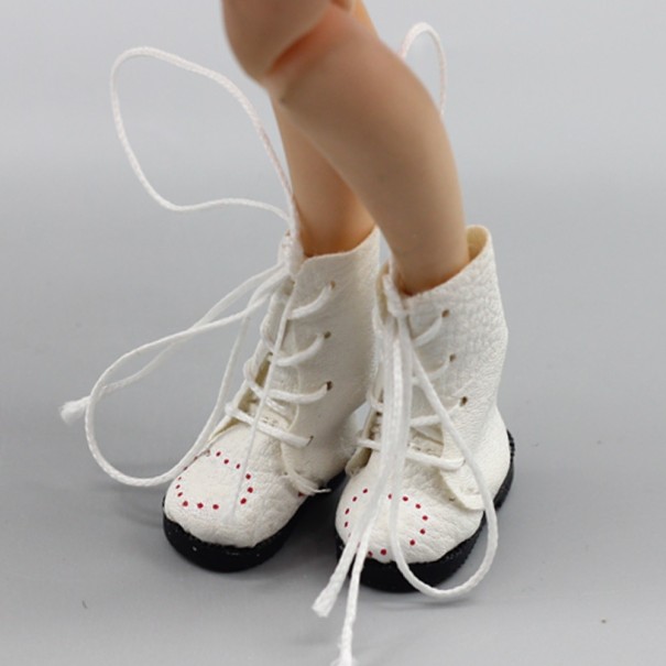 Vysoké boty pro panenku bílá