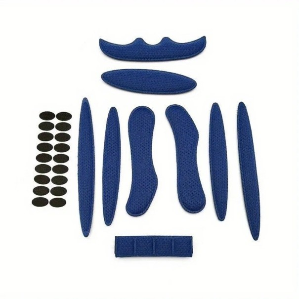 Vystýlky do helmy 1 sada Univerzální Paměťová pěna Náhradní vnitřní výstelka Komfortní polstrování do cyklistické helmy tmavě modrá