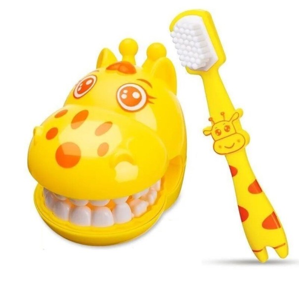 Vzdelávacia hračka čistenie zubov žirafa 1