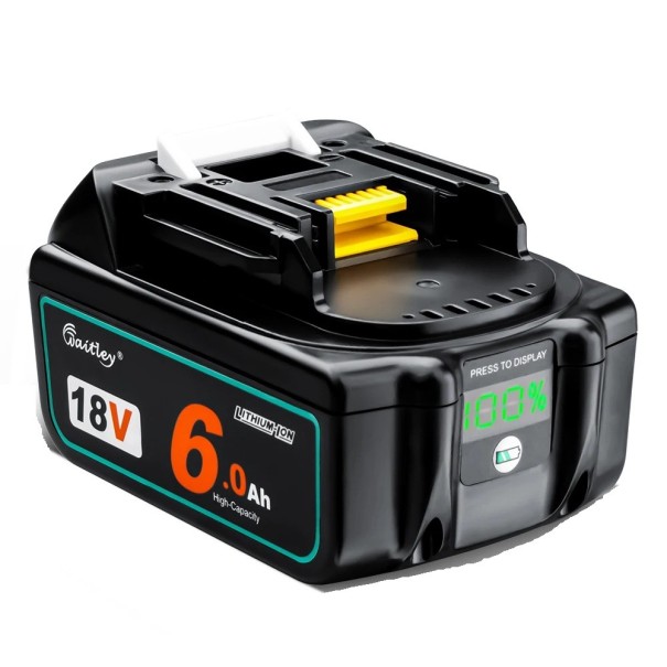 Waitley 18V 6Ah Li-ion Battery Replacement for Makita BL1860 BL1850 Electric Power Tools High-Performance Rechargeable Battery with Long Lifespan 1