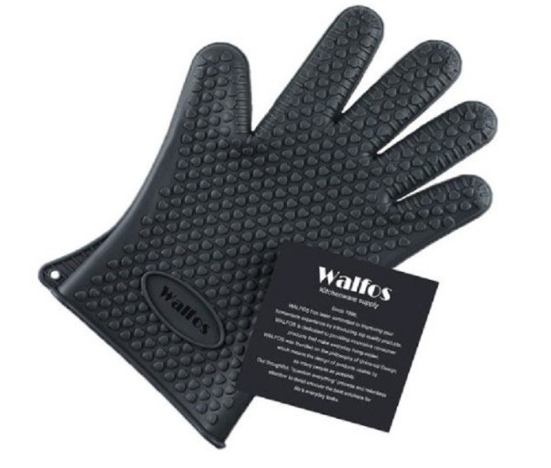 WALFOS silikonová grilovací rukavice šedá