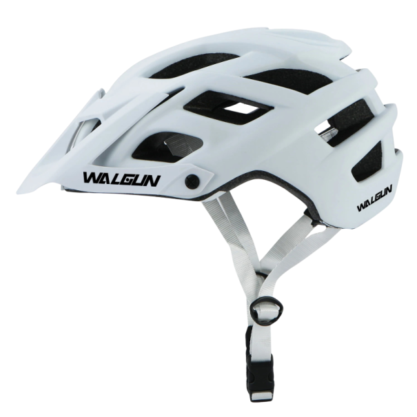 Walgun MTB cyklistická helma s odnímateľným kšiltem, veľkosť L 58-61 cm, integrálne lisovaná priedušná konštrukcia, pre horské bicykle a trail biela