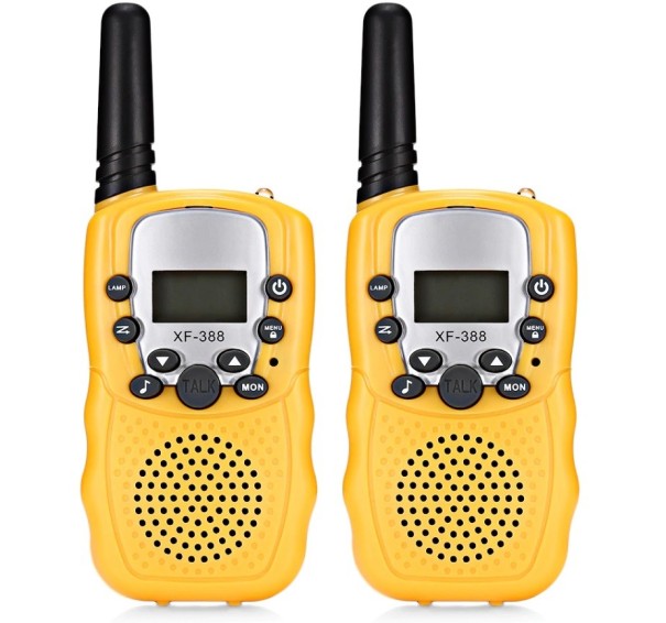 Walkie-talkies för barn - 2 st gul