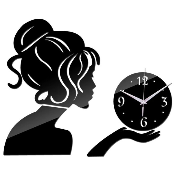 Wall-Mounted Self-Adhesive Clock G2049 black